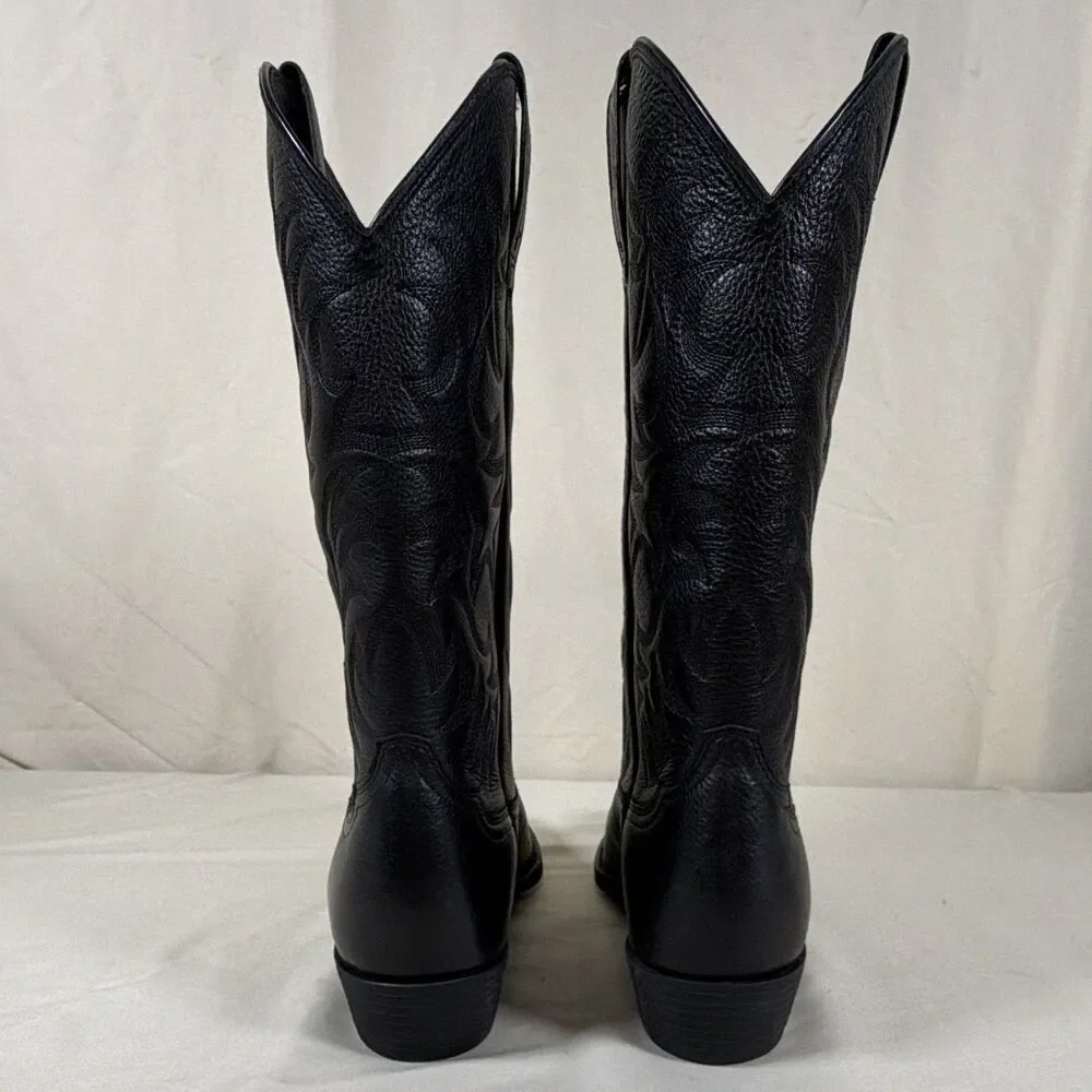 Ariat Mens Western Cowboy Heritage Boots Black Leather US 11.5D MPN 10002218 NIB